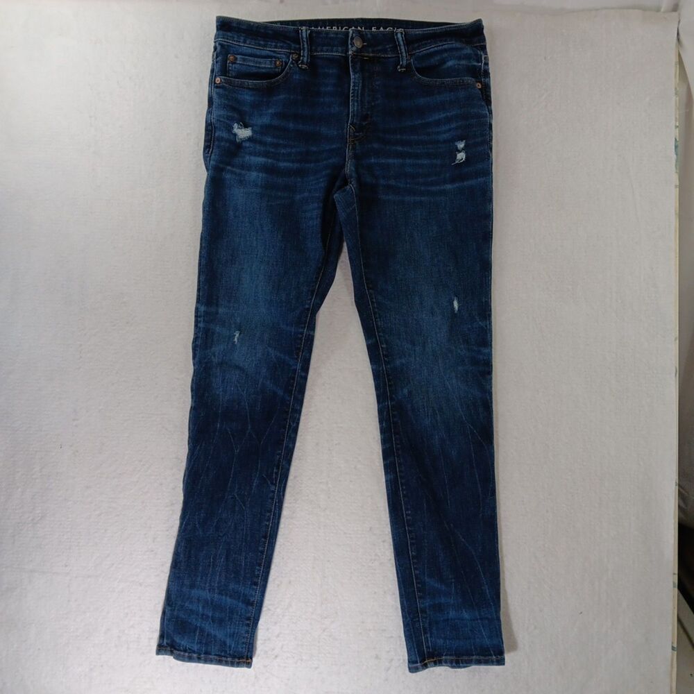 American Eagle Jeans Men's Size 34x34 Blue Distressed *